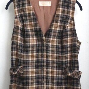 Vintage Pendleton Plaid Wool Womens Vest